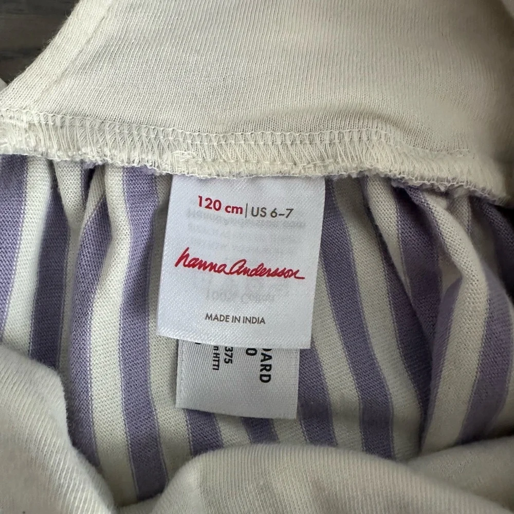 HANNA ANDERSSON GIRLS RUFFLE SLEEVE APRON DRESS NWOT